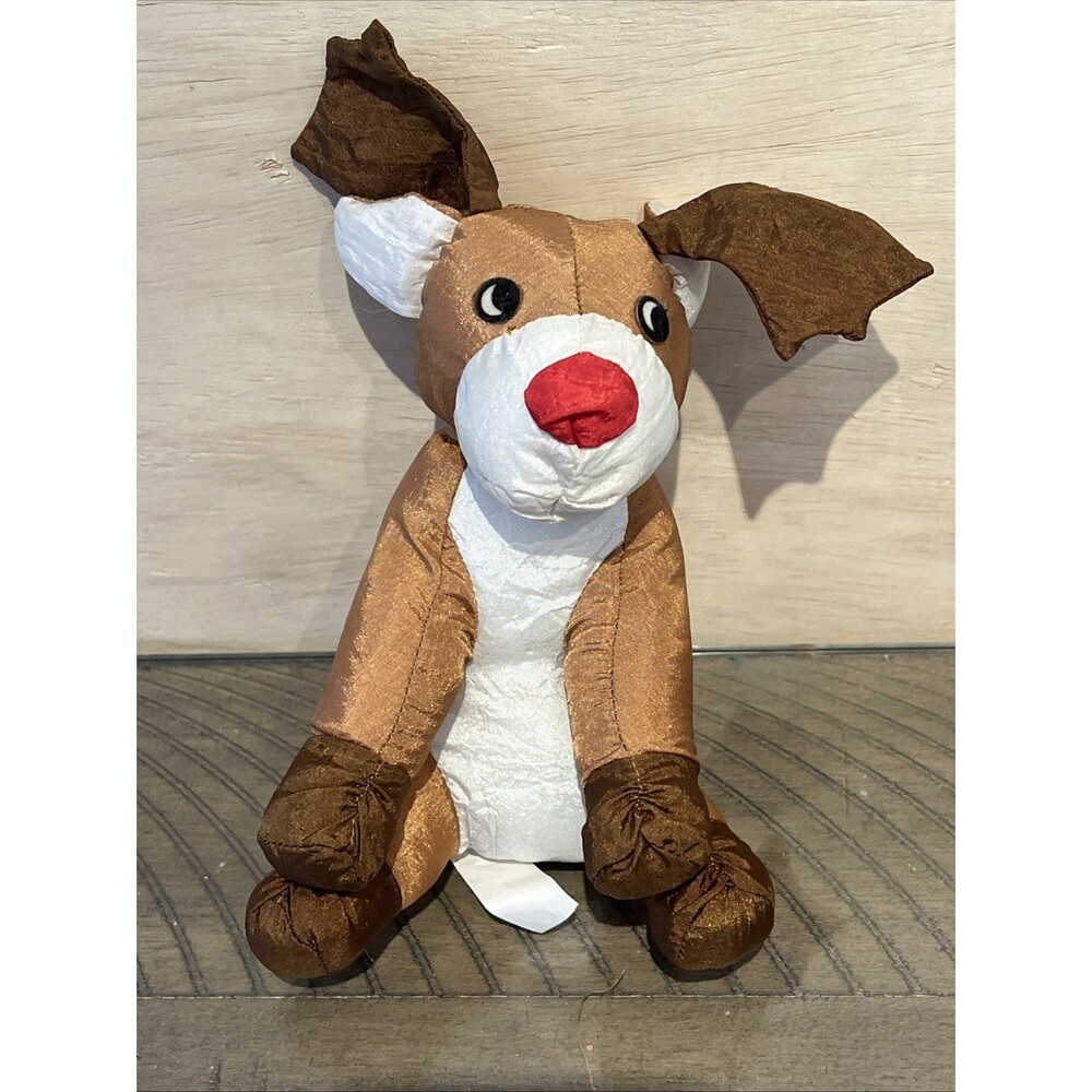 Vintage Reindeer Plush Christmas Stuffed Animal Toy Parachute puffalump 6 inch